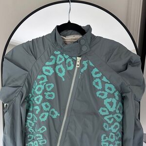 adidas x Stella McCartney Sports Jacket Grey Glow At Night Puffy Sleeves M